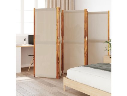 vidaXL 5-panelový paraván sivohnedý 350x180 cm