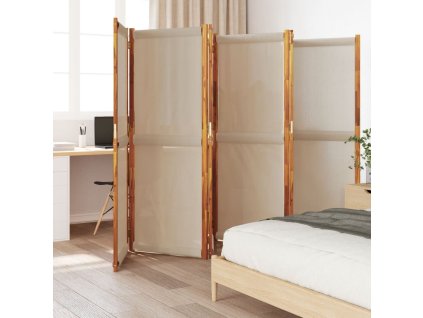 vidaXL 6-panelový paraván sivohnedý 420x180 cm