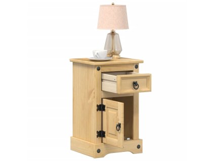 vidaXL Nočný stolík Corona 35x32,5x58 cm borovicový masív