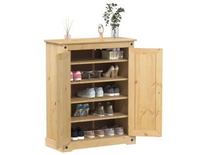 vidaXL Botník Corona 86x38,5x108 cm borovicový masív