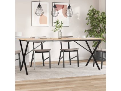 vidaXL Nohy jedálenského stola X-rám 180x80x73 cm oceľ