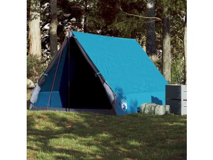 vidaXL Kempingový stan rám A 2 osoby modrý vodoodolný