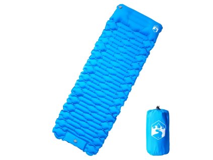 vidaXL Samonafukovací kempingový matrac s vankúš 1 osoby modrý