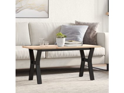 vidaXL Konferenčný stolík v tvare Y 100x50x45 cm borovica a oceľ