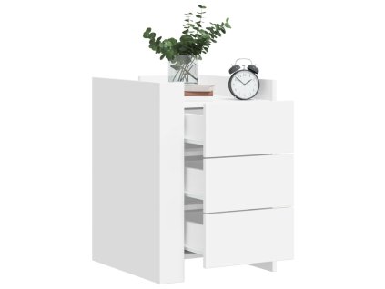 vidaXL Nočný stolík biely 45x50x65 cm kompozitné drevo