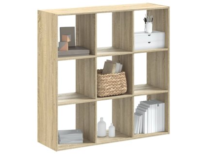 vidaXL Knižnica dub sonoma 102x32x102 cm kompozitné drevo
