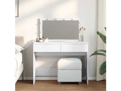 vidaXL Toaletný stolík s LED biely 100x40x120 cm