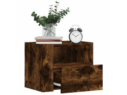 vidaXL Nástenné nočné stolíky 2 ks dymový dub 45x30x35 cm