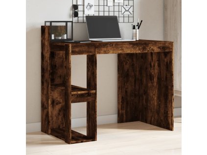 vidaXL Kancelársky stôl dymový dub 103,5x56,5x94 cm kompozitné drevo