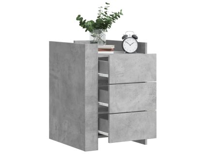 vidaXL Nočný stolík betónovosivý 45x50x65 cm kompozitné drevo