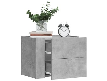 vidaXL Nástenné nočné stolíky 2 ks betónovosivé 45x30x35 cm