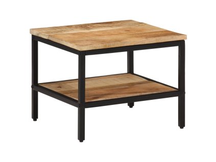 vidaXL Konferenčný stolík 45x45x35 cm, surový mangový masív
