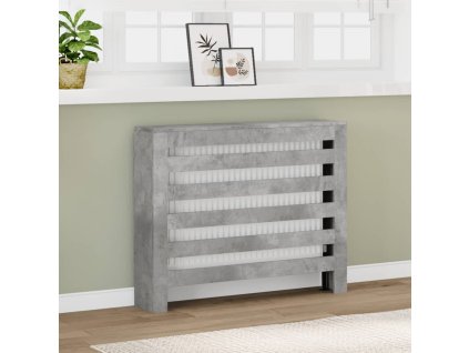 vidaXL Kryt na radiátor betónovosivý 104x20x82 cm kompozitné drevo