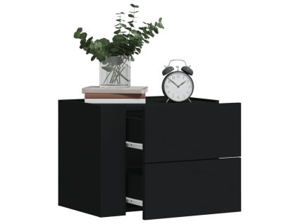 vidaXL Nástenné nočné stolíky 2 ks čierne 45x30x35 cm