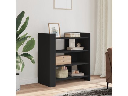 vidaXL Komoda čierna 73,5x35x75 cm kompozitné drevo