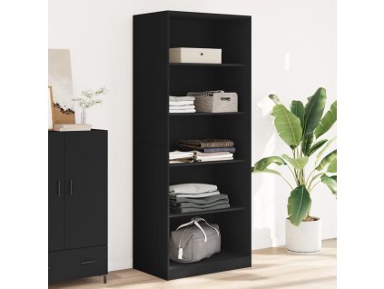 vidaXL Šatník čierny 80x50x200 cm kompozitné drevo