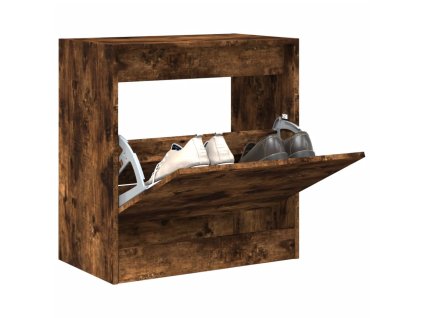 vidaXL Botník dymový dub 60x34x63,5 cm kompozitné drevo