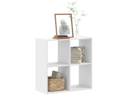 vidaXL Knižnica biela 68,5x32x68,5 cm kompozitné drevo