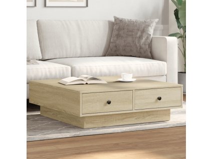 vidaXL Konferenčný stolík dub sonoma 90x90x28 cm drevotrieska
