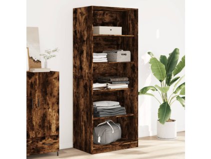 vidaXL Šatník dymový dub 80x50x200 cm kompozitné drevo