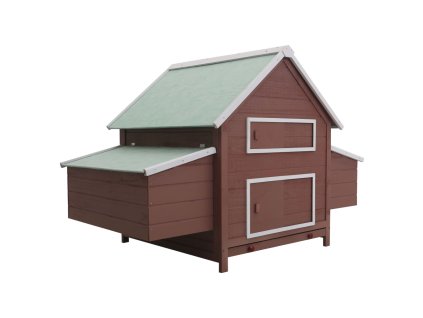 vidaXL Kurín pre hydinu, hnedý 157x97x110 cm, drevo