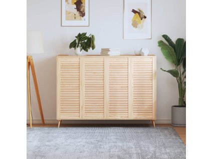 vidaXL Lamelové dvierka na skrinku 4 ks 99,3x39,4 cm, borovicový masív
