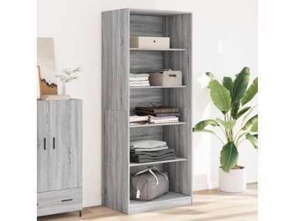 vidaXL Šatník sivý sonoma 80x50x200 cm kompozitné drevo