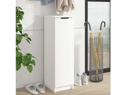 vidaXL Botník biely 30x35x100 cm spracované drevo