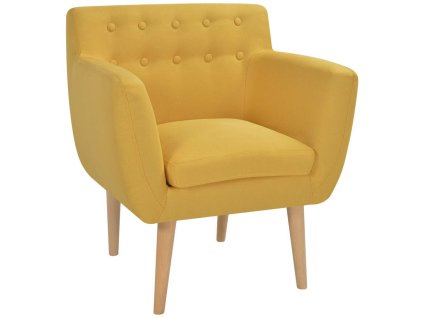 vidaXL Kreslo, žlté, látka