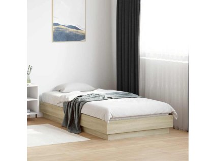 vidaXL Posteľný rám bez matraca dub sonoma 90x190 cm kompozitné drevo