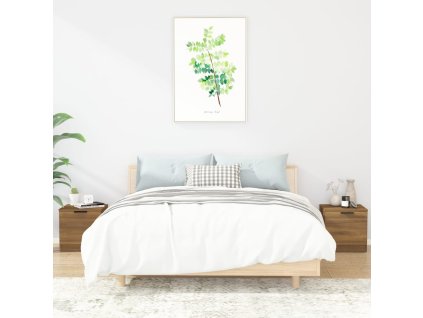 vidaXL Nočné stolíky 2 ks hnedý dub 40x39x40 cm