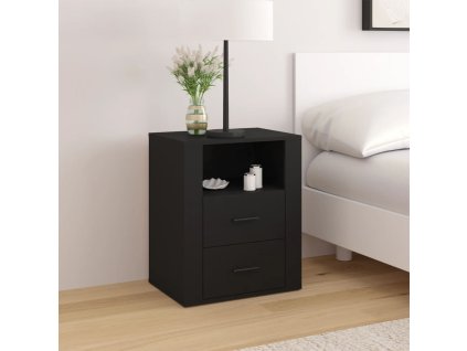 vidaXL Nočný stolík čierny 50x36x60 cm spracované drevo