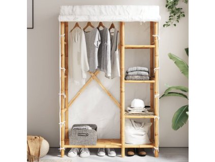 vidaXL Šatníková skriňa 110x45x170 cm bambus
