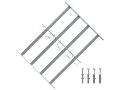 Nastaviteľná bezpečnostná okenná mreža so 4 priečkami 500-650 mm