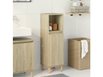 vidaXL Skrinka do kúpeľne dub sonoma 30x30x100 cm kompozitné drevo