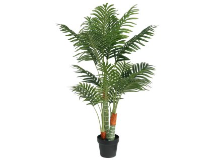 vidaXL Umelá palma s 3 kmeňmi zelená 120 cm PP
