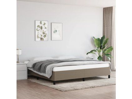 vidaXL Posteľ bez matraca sivohnedá 200x200 cm látka