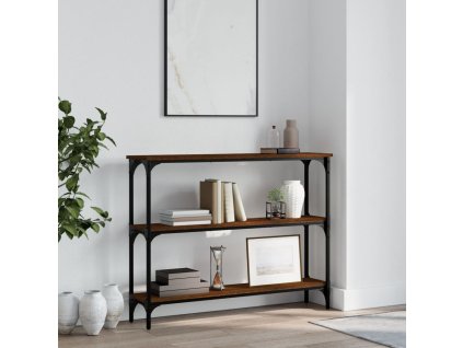 vidaXL Konzolový stolík hnedý dub 100x22,5x75 cm kompozitné drevo