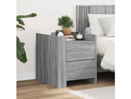 vidaXL Nočný stolík sivá sonoma 45x50x50 cm kompozitné drevo