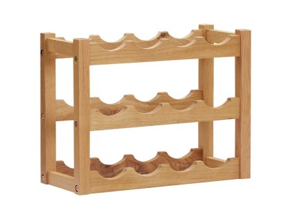 vidaXL Stojan na víno pre 12 fliaš 47x21x36 cm masívne dubové drevo