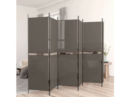 vidaXL 6-panelový paraván antracitový 300x200 cm látkový