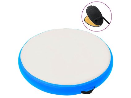 vidaXL Nafukovací gymnastický matrac s pumpou 100x100x20 cm PVC modrý