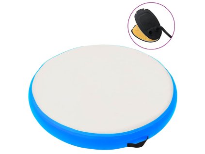 vidaXL Nafukovací gymnastický matrac s pumpou 100x100x15 cm PVC modrý