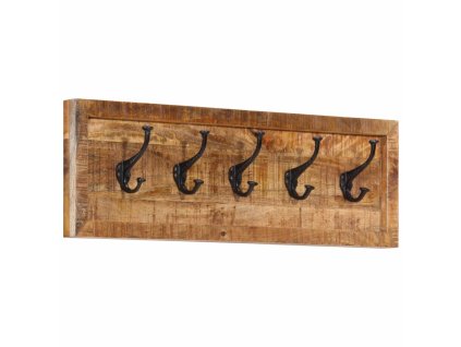 vidaXL Nástenný vešiak na kabáty s 5 háčikmi mangovníkový masív