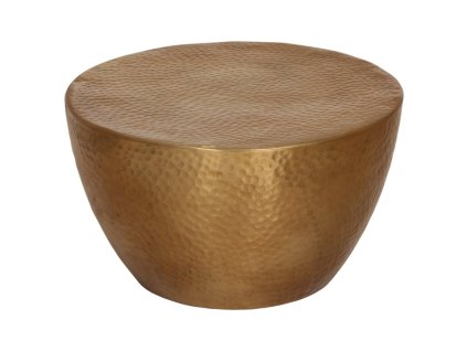 vidaXL Konferenčný stolík tepaný hliník Ø 50x30 cm mosadzný