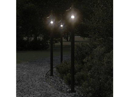 vidaXL Vonkajšia stojaca lampa čierna 120 cm nehrdzavejúca oceľ