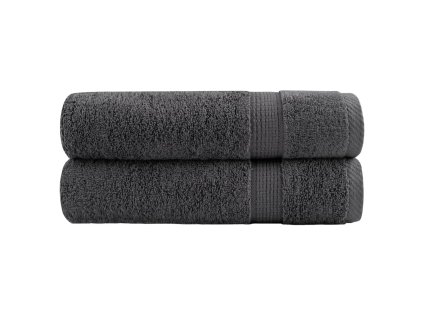vidaXL Prémiové osušky SOLUND 2 ks antracit 100x150 cm 600 g/m2