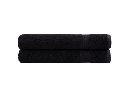 vidaXL Prémiové uteráky do sauny SOLUND 2ks čierne 80x200cm 600 g/m2
