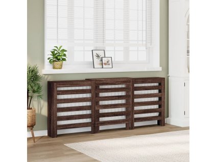 vidaXL Kryt na radiátor hnedý dub 205x21,5x83,5 cm kompozitné drevo