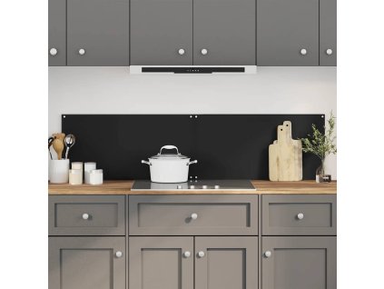 vidaXL Kuchynské zásteny 2ks čierne 80x40 cm tvrdené sklo